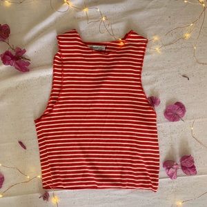 zara ribbed crop tank top